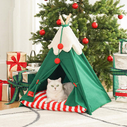 Evelvet Christmas Cat Teepee