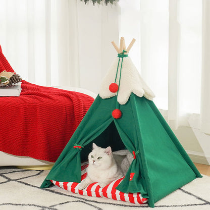 Evelvet Christmas Cat Teepee