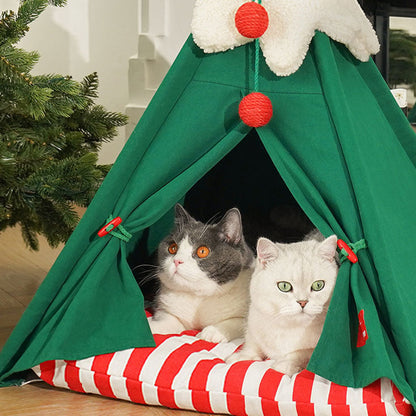 Evelvet Christmas Cat Teepee