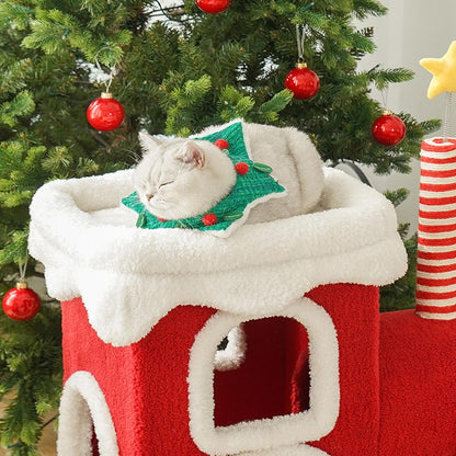 Christmas Train Cat Condo