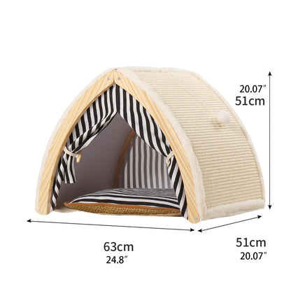 Cat House Tent Shape with Sisal Scratcher