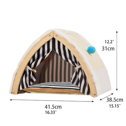 Cat House Tent Shape with Sisal Scratcher