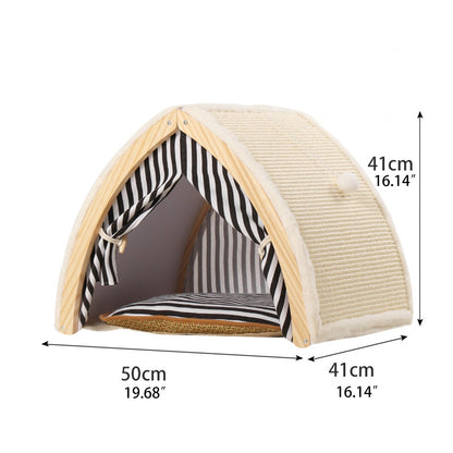 Cat House Tent Shape with Sisal Scratcher