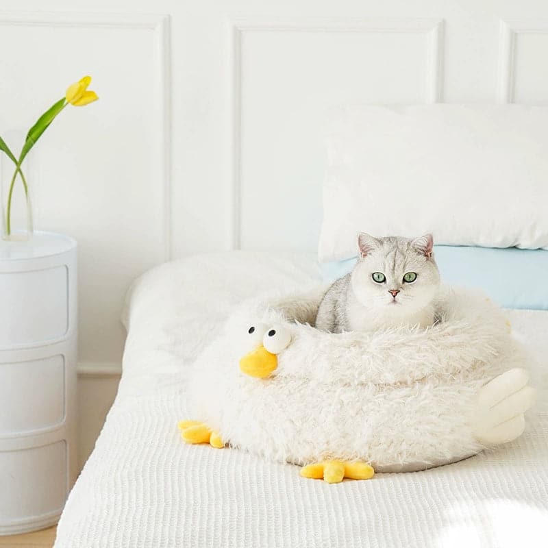 Chick Cuddler Cat Beds White