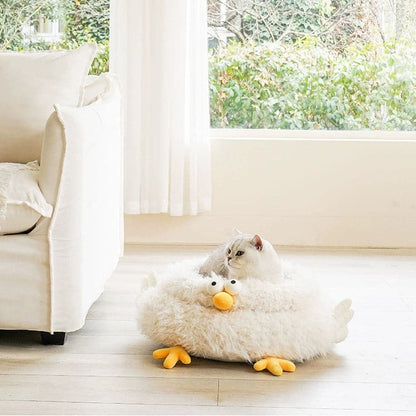 Chick Cuddler Cat Beds White