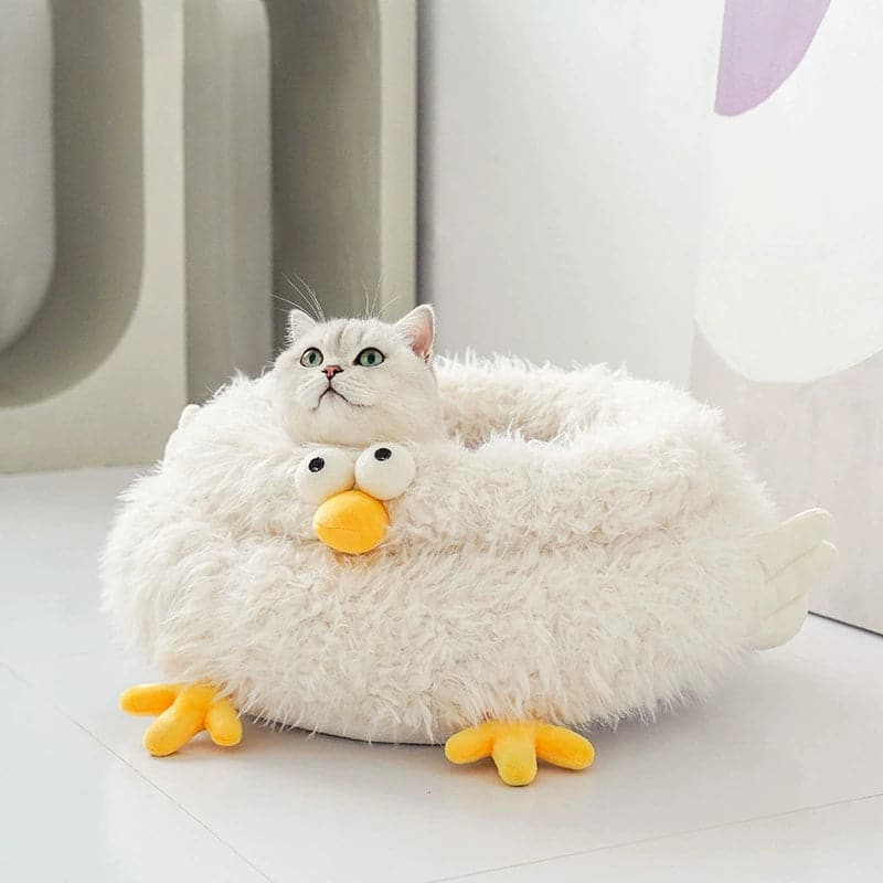 Chick Cuddler Cat Beds White