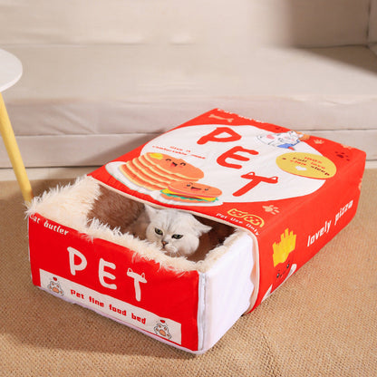 Creative Snack Packaging Box Cat Nest Pet Bed