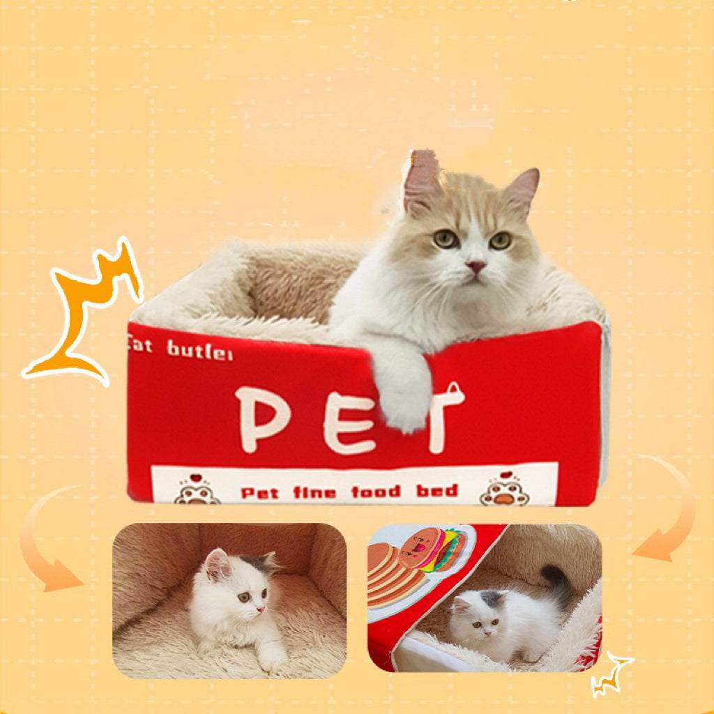 Creative Snack Packaging Box Cat Nest Pet Bed