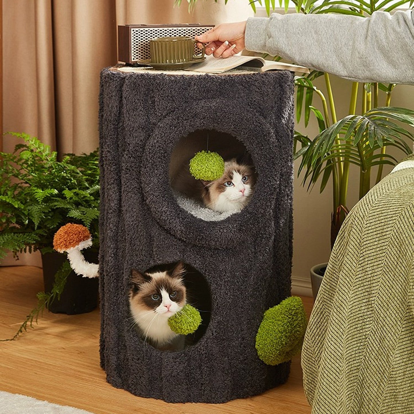 Deluxe Navy Cat Furniture Tree Climbing for Large Cat