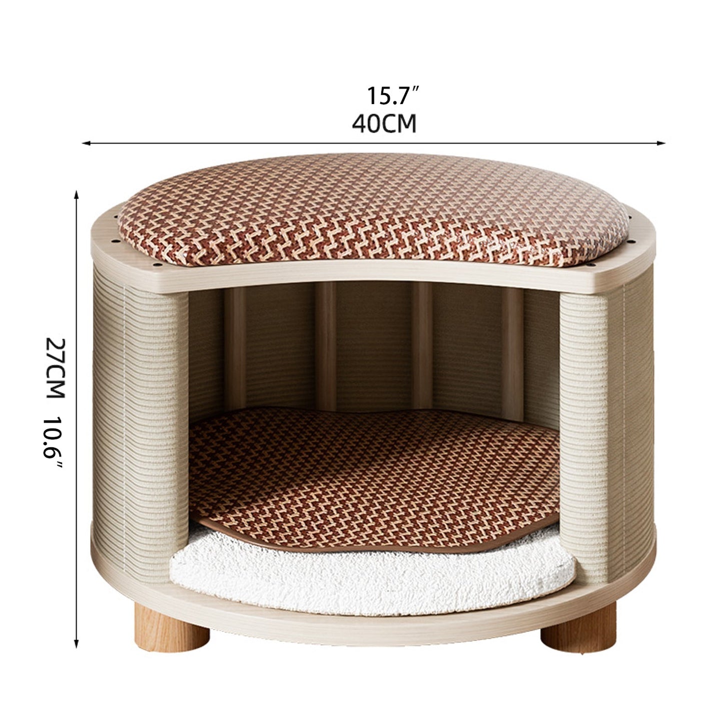 Four Seasons Universal Summer Cat Bed Solid Wood Stool