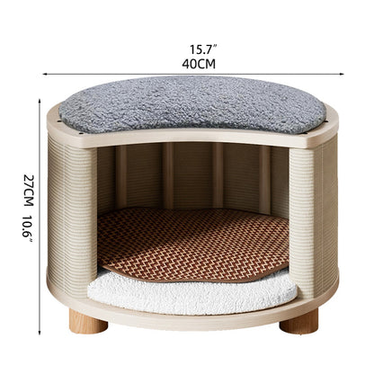 Four Seasons Universal Summer Cat Bed Solid Wood Stool