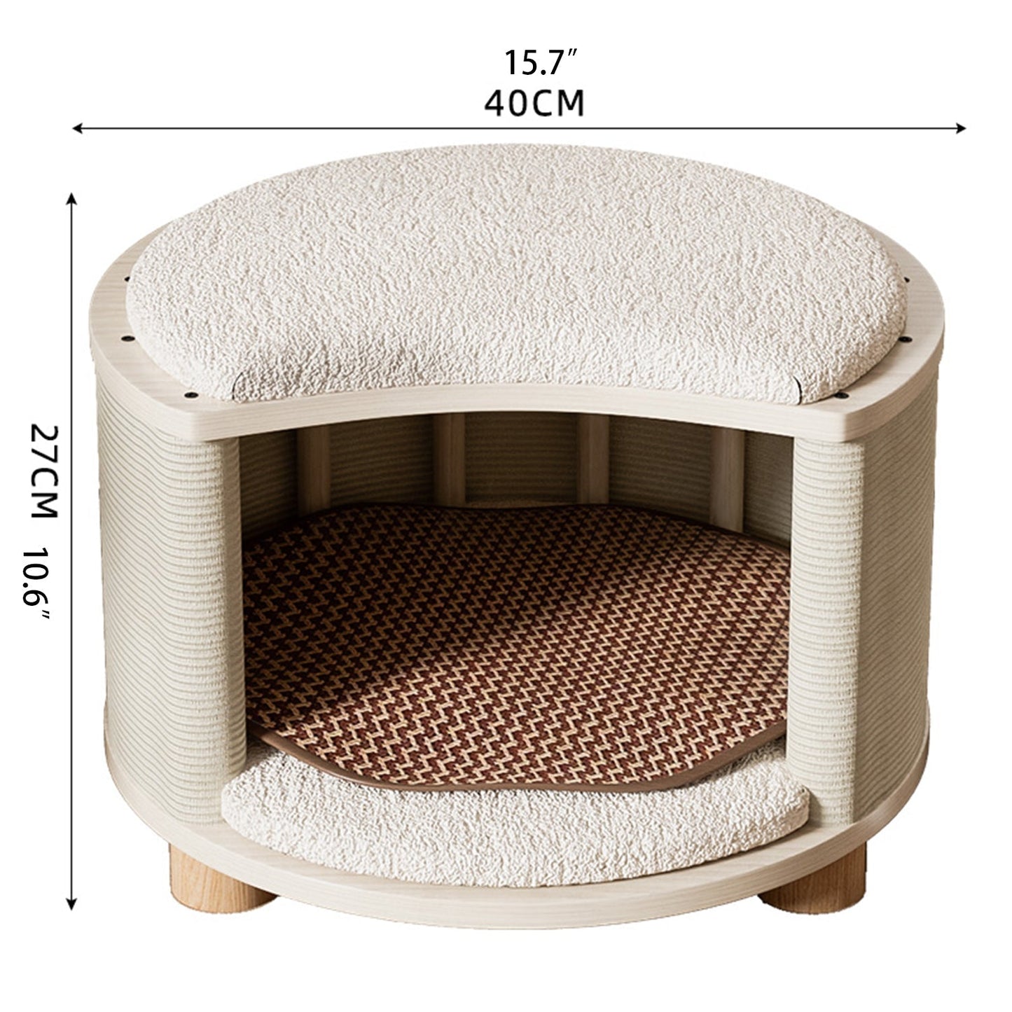 Four Seasons Universal Summer Cat Bed Solid Wood Stool