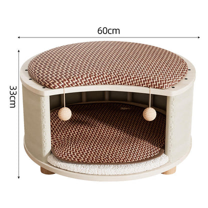 Four Seasons Universal Summer Cat Bed Solid Wood Stool