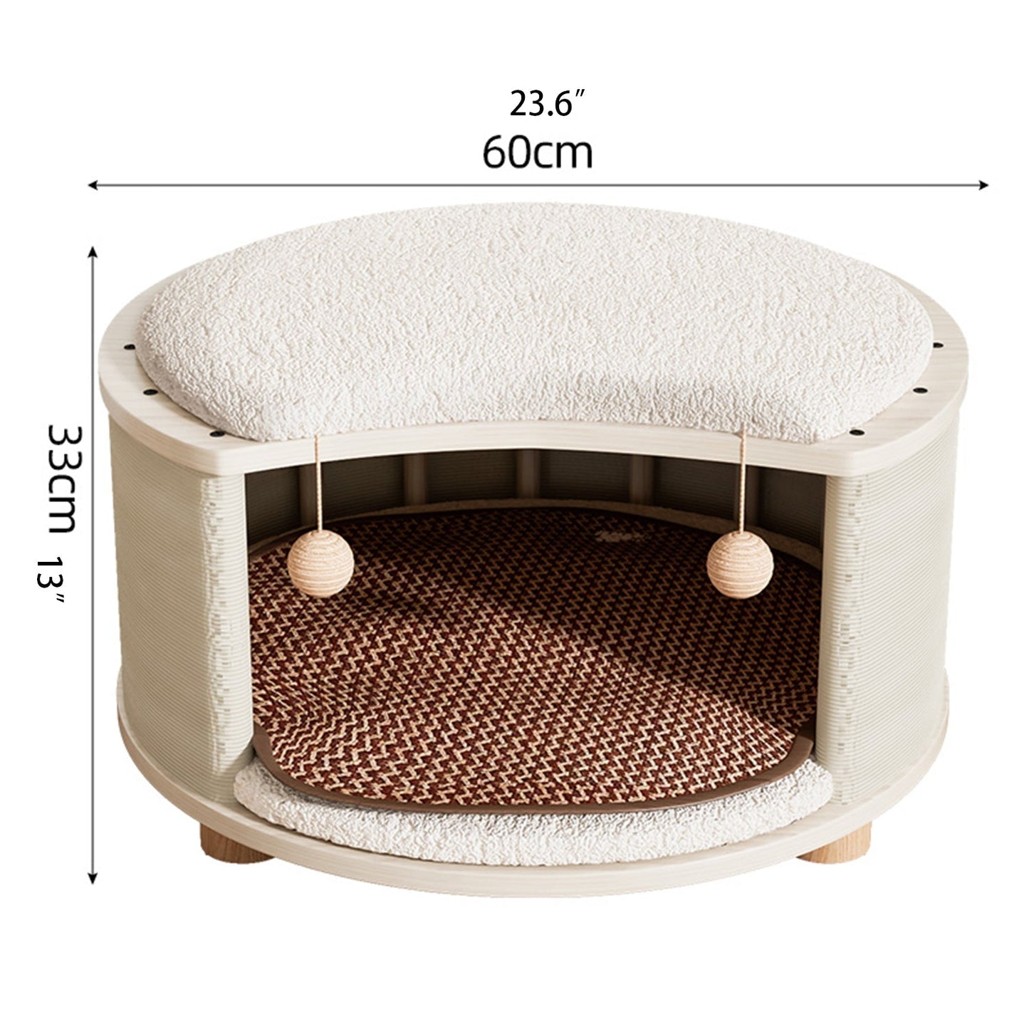 Four Seasons Universal Summer Cat Bed Solid Wood Stool