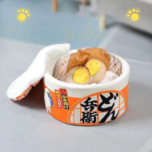 Instant Noodle Barrel Ramen Bowl Pet Litter Round Cat Nest