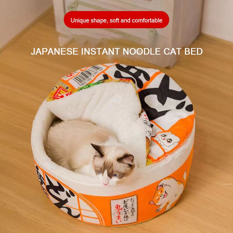 Instant Noodle Barrel Ramen Bowl Pet Litter Round Cat Nest