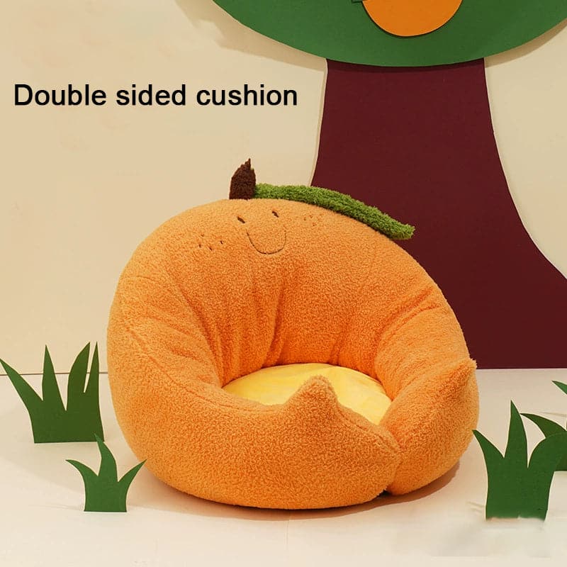 Orange / Frog Cuddler Cat Beds Orange / Green