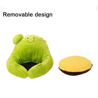 Orange / Frog Cuddler Cat Beds Orange / Green