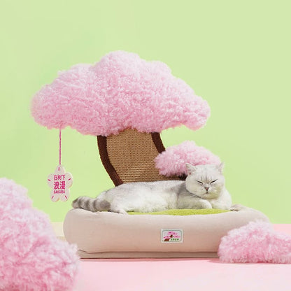 Sakura / Pine Tree Cat Bed and Cat Scratching Pads