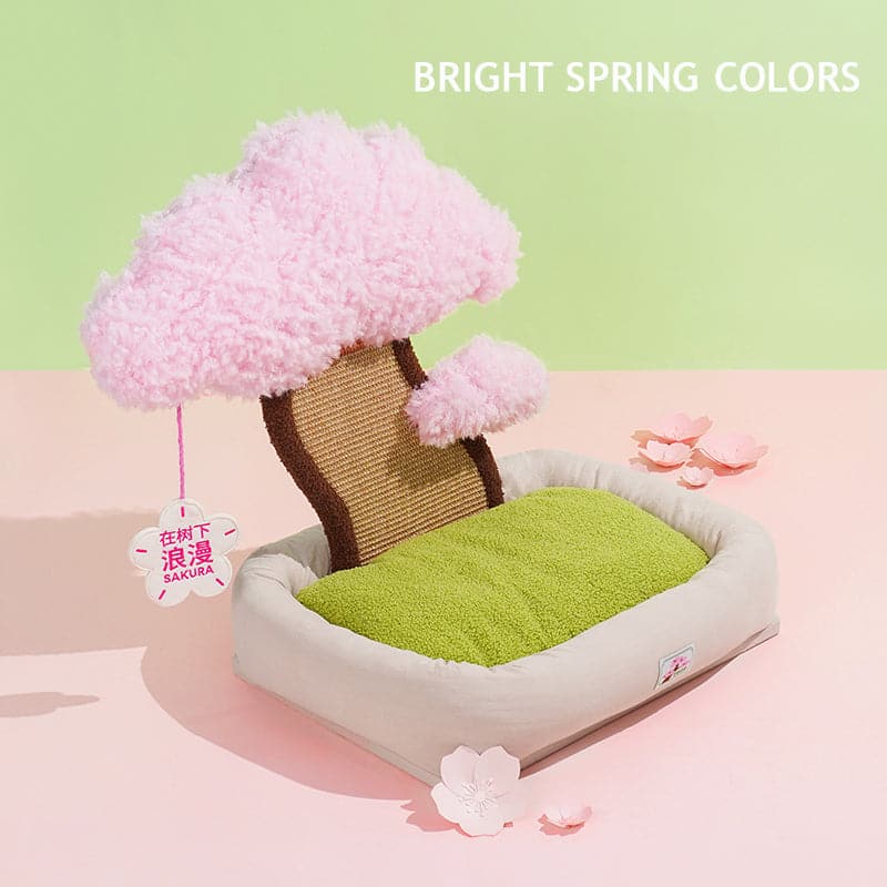 Sakura / Pine Tree Cat Bed and Cat Scratching Pads